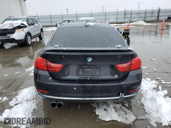 2015 BMW 4 Series 428i xDrive with VIN WBA4C9C54FD330601, listed as a Copart auction lot 45168955 with 112,408 mi miles and Salvage title. Bid and sale history available at DreamBid. Image 6.