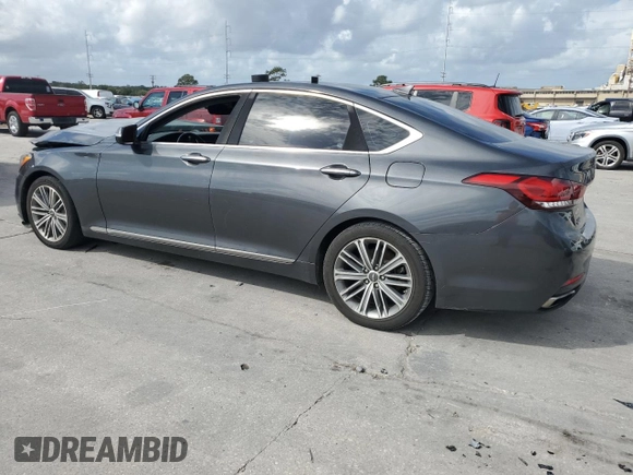 2018 Genesis G80 3.8L with VIN KMHGN4JEXJU223282, listed as a Copart auction lot 79224484 with 113,918 mi miles and Salvage title. Bid and sale history available at DreamBid. Image 2.
