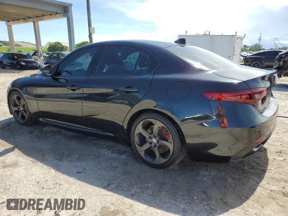 2017 Alfa Romeo Giulia with VIN ZARFAEBN7H7531217, listed as a Copart auction lot 60130275 with 91,768 mi miles and Salvage title. Bid and sale history available at DreamBid. Image 2.
