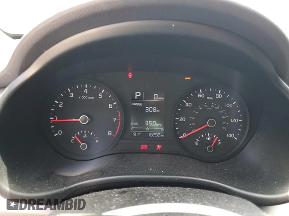 2023 Kia Rio LX with VIN 3KPA24AD3PE577081, listed as a Copart auction lot 54427095 with 18,292 mi miles and Non Repairable. Bid and sale history available at DreamBid. Image 9.