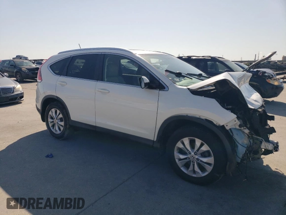 2012 Honda CR-V EX-L with VIN 5J6RM3H73CL042996, listed as a Copart auction lot 52128625 with 181,853 mi miles and Salvage Title. Bid and sale history available at carsss.com. Image 4.