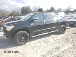 2016 Toyota Tundra 4WD Truck Platinum with VIN 5TFAW5F12GX561673, listed as a Copart auction lot 43635335 with 118,595 mi miles and Salvage Title. Bid and sale history available at carsss.com. Image 1.