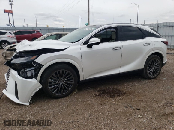 2023 Lexus RX with VIN 2T2BBMCAXPC018628, listed as a Copart auction lot 57756034 with 5,571 mi miles and Salvage Title. Bid and sale history available at carsss.com. Image 1.