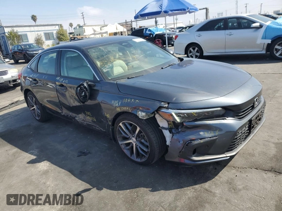 2024 Honda Civic Sedan Touring with VIN 2HGFE1F91RH303600, listed as a Copart auction lot 50323155 with 18,396 mi miles and Salvage Title. Bid and sale history available at carsss.com. Image 4.