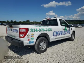 2021 Ford F-150 XL with VIN 1FTMF1CB2MKD60531, listed as a Copart auction lot 61488015 with 97,908 mi miles and Salvage title. Bid and sale history available at DreamBid. Image 3.