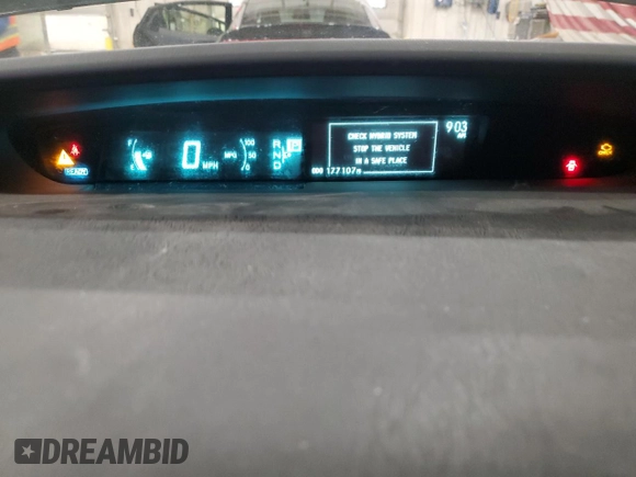2013 Toyota Prius One z VIN JTDKN3DU7D1660514, wystawiony jako Copart lot #50799185 z przebiegiem 177 107 mil mil oraz Czysty tytuł • Clean title. Historia ofert i sprzedaży dostępna na DreamBid. Obrazek 9.
