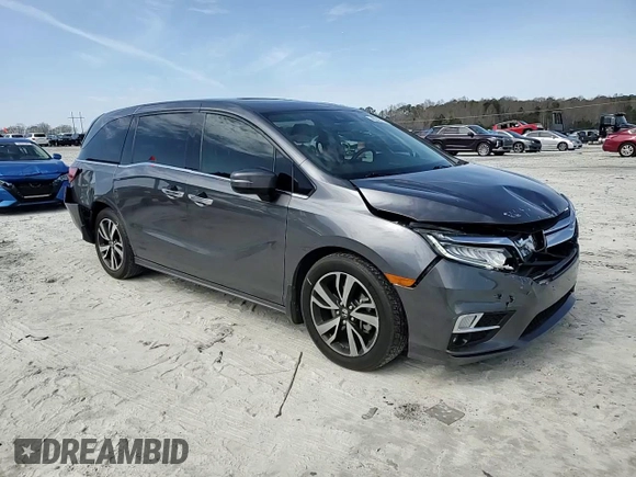 2020 Honda Odyssey Elite with VIN 5FNRL6H91LB023846, listed as a Copart auction lot 48240135 with 92,400 mi miles and Salvage title. Bid and sale history available at DreamBid. Image 12.