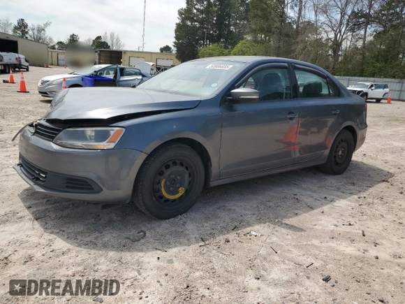 2011 Volkswagen Jetta Sedan SE with VIN 3VWDX7AJ7BM326243, listed as a Copart auction lot 50886835 with 165,059 mi miles and Salvage Title. Bid and sale history available at carsss.com. Image 1.