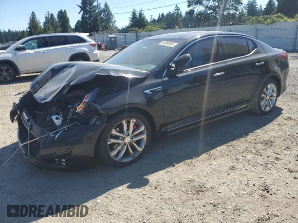 2015 Kia Optima SX Turbo with VIN 5XXGR4A63FG517153, listed as a Copart auction lot 65068985 with 153,482 mi miles and Salvage title. Bid and sale history available at DreamBid. Image 1.