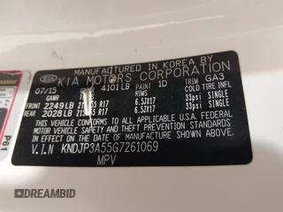 2016 Kia Soul + with VIN KNDJP3A55G7261069, listed as a IAAI auction lot 41308499 with 106,209 mi miles and . Bid and sale history available at DreamBid. Image 9.