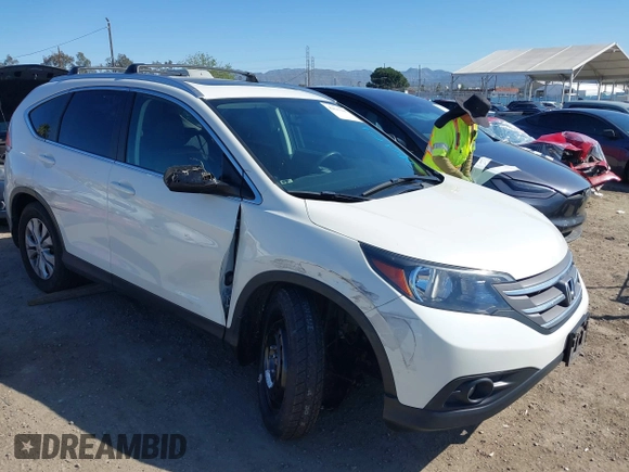 2014 Honda CR-V EX-L with VIN 5J6RM3H75EL038743, listed as a IAAI auction lot 41827047 with 92,513 mi miles and . Bid and sale history available at carsss.com. Image 1.