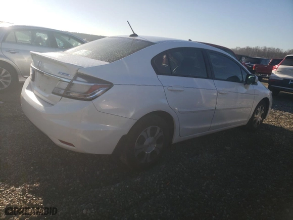 2013 Honda Civic Hybrid with VIN 19XFB4F39DE002680, listed as a Copart auction lot 43874925 with NaN miles and Salvage Title. Bid and sale history available at carsss.com. Image 3.