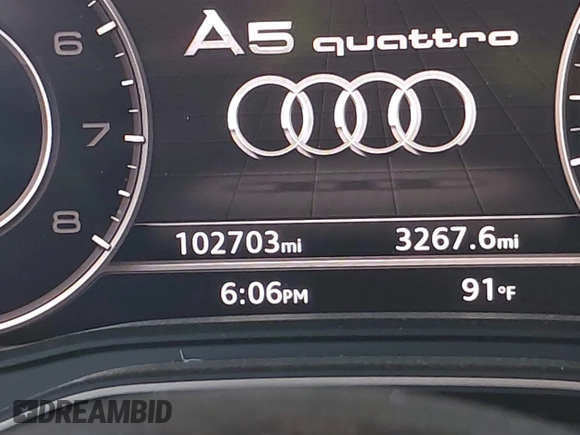 2018 Audi A5 Premium Plus with VIN WAUTNAF55JA021491, listed as a IAAI auction lot 41929353 with 102,703 mi miles and . Bid and sale history available at DreamBid. Image 16.