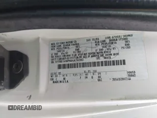 2004 Ford Econoline Cargo with VIN 1FTRE14W94HA16282, listed as a IAAI auction lot 41808947 with Not Provided miles. Bid and sale history available at carsss.com. Image 9.