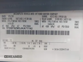 2018 Ford Transit с VIN 1FDBF8ZM3JKA71142, выставлен на аукционе IAAI как лот 42197360 с пробегом 90 124 миль миль и . История ставок и продаж доступна на DreamBid. Изображение 9.