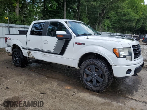 2014 Ford F-150 XL with VIN 1FTFW1EF4EFB77909, listed as a Copart auction lot 60409575 with 201,434 mi miles and Salvage title. Bid and sale history available at DreamBid. Image 4.