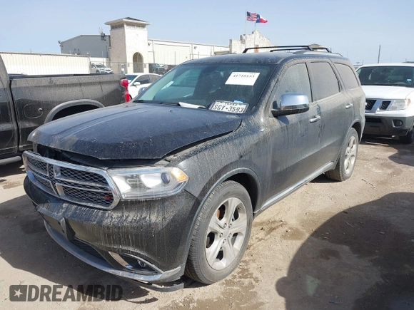 2015 Dodge Durango SXT with VIN 1C4RDHAG7FC155951, listed as a IAAI auction lot 41710153 with 180,519 mi miles and . Bid and sale history available at DreamBid. Image 2.