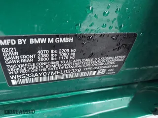 2021 BMW M3 Competition with VIN WBS33AY07MFL02329, listed as a IAAI auction lot 41783136 with 38,133 mi miles. Bid and sale history available at carsss.com. Image 9.