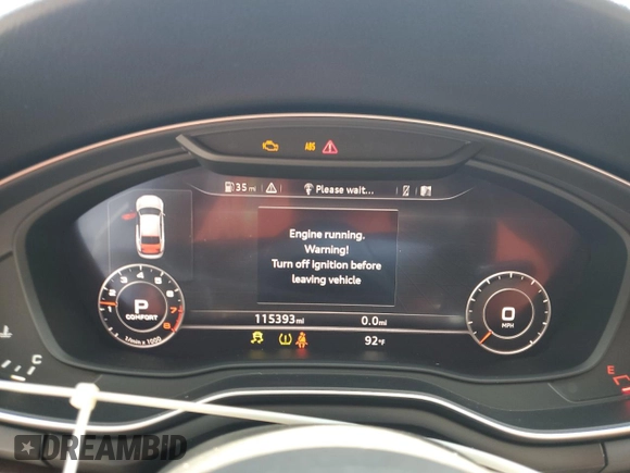 2018 Audi A5 Sportback Premium Plus with VIN WAUBNCF55JA010465, listed as a Copart auction lot 54225155 with 115,393 mi miles and Clean Title. Bid and sale history available at carsss.com. Image 9.