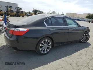 2014 Honda Accord Sedan Sport with VIN 1HGCR2F50EA185817, listed as a Copart auction lot 53385285 with 112,307 mi miles and Salvage Title. Bid and sale history available at carsss.com. Image 3.