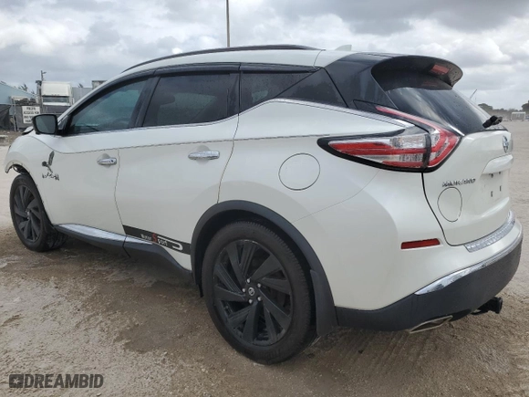 2017 Nissan Murano Platinum with VIN 5N1AZ2MH3HN148689, listed as a Copart auction lot 47865755 with 195,046 mi miles and Salvage Title. Bid and sale history available at carsss.com. Image 2.