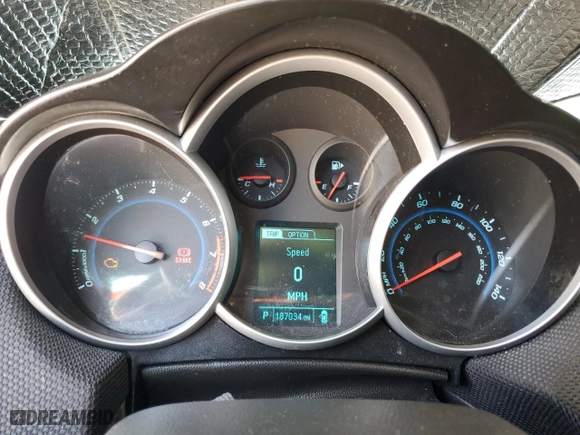 2013 Chevrolet Cruze 1LT with VIN 1G1PC5SB1D7162680, listed as a Copart auction lot 52589715 with 187,034 mi miles and Salvage Title. Bid and sale history available at carsss.com. Image 9.