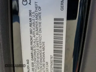 2023 Audi A6 Premium z VIN WAUD3BF22PN082787, wystawiony jako Copart lot #46571995 z przebiegiem 58 068 mil mil oraz Szkoda całkowita • Salvage title. Historia ofert i sprzedaży dostępna na DreamBid. Obrazek 12.