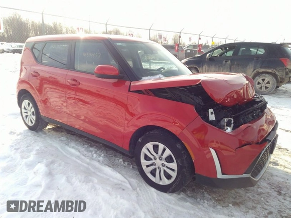 2023 Kia Soul LX with VIN KNDJ23AU1P7207354, listed as a IAAI auction lot 41394853 with 28,552 mi miles and . Bid and sale history available at DreamBid. Image 1.