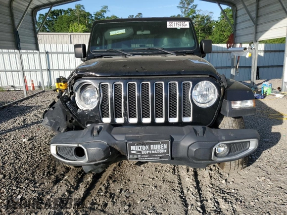 2021 Jeep Wrangler Unlimited Sahara with VIN 1C4HJXEN3MW539731, listed as a Copart auction lot 55119785 with 84,054 mi miles and Salvage title. Bid and sale history available at DreamBid. Image 5.