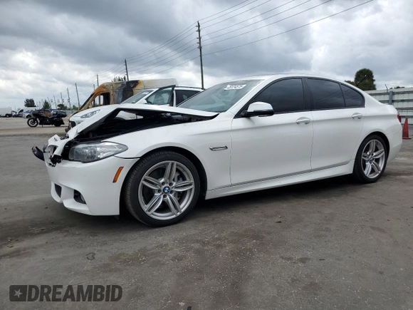 2014 BMW 5 Series 535d with VIN WBAXA5C58ED690402, listed as a Copart auction lot 48124575 with 153,702 mi miles and Salvage Title. Bid and sale history available at DreamBid. Image 1.