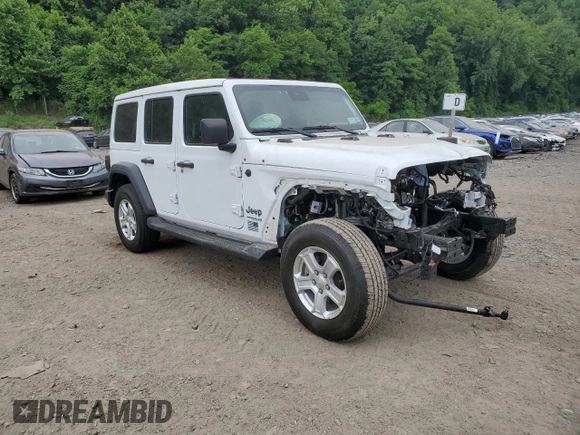 2022 Jeep Wrangler Unlimited Willys with VIN 1C4HJXDN4NW122752, listed as a Copart auction lot 58644854 with Not Provided miles and Salvage Title. Bid and sale history available at DreamBid. Image 4.