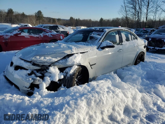 2015 BMW M3 with VIN WBS3C9C57FP803574, listed as a Copart auction lot 37294684 with 79,891 mi miles. Bid and sale history available at carsss.com. Image 1.