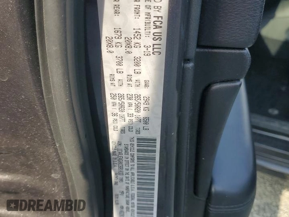 2019 Jeep Grand Cherokee Upland with VIN 1C4RJEAG0KC681033, listed as a Copart auction lot 55482645 with 79,456 mi miles and Salvage title. Bid and sale history available at DreamBid. Image 12.
