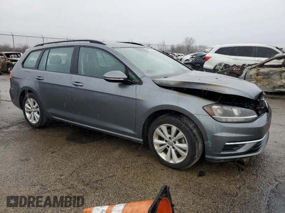2019 Volkswagen Golf SportWagen S with VIN 3VW117AU9KM509030, listed as a Copart auction lot 86357764 with 0 mi miles and Salvage Title. Bid and sale history available at carsss.com. Image 4.