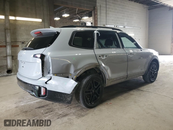2024 Kia Telluride EX X-Line z VIN 5XYP3DGC3RG427452, wystawiony jako Copart lot #55381405 z przebiegiem 21 614 mil mil oraz Szkody całkowita. Historia ofert i sprzedaży dostępna na DreamBid. Obrazek 3.