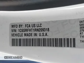 2024 Ram 1500 Limited с VIN 1C6SRFHT1RN209318, выставлен на аукционе IAAI как лот 42083923 с пробегом 12 969 миль миль и . История ставок и продаж доступна на DreamBid. Изображение 9.