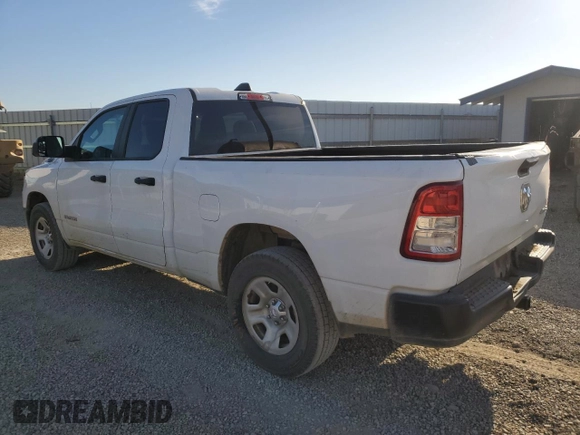 2021 Ram 1500 Tradesman with VIN 1C6RRFCG7MN697353, listed as a Copart auction lot 59113325 with 107,420 mi miles and Clean title. Bid and sale history available at DreamBid. Image 2.