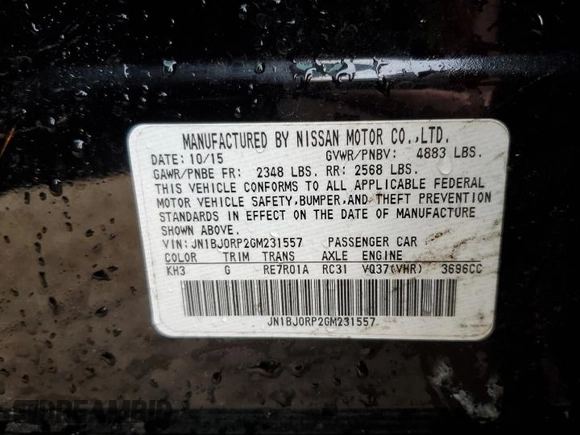 2016 Infiniti QX50 with VIN JN1BJ0RP2GM231557, listed as a Copart auction lot 44018635 with 177,983 mi miles and Salvage Title. Bid and sale history available at carsss.com. Image 13.