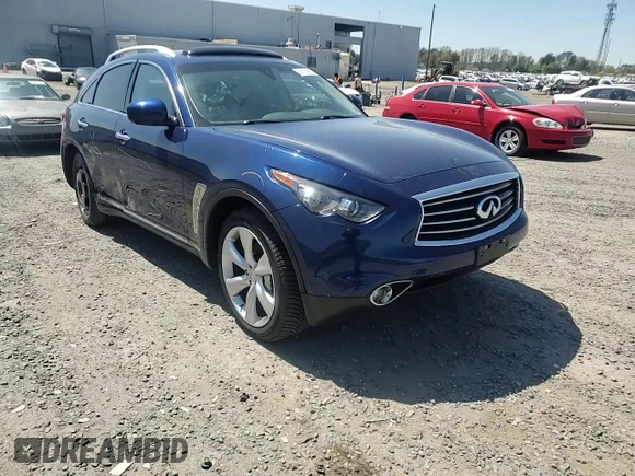 2013 Infiniti FX with VIN JN8BS1MW4DM100158, listed as a Copart auction lot 52123965 with 52,910 mi miles and Salvage Title. Bid and sale history available at DreamBid. Image 11.