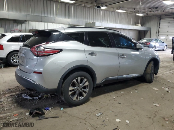 2016 Nissan Murano SL with VIN 5N1AZ2MHXGN161213, listed as a Copart auction lot 52791635 with 102,178 mi miles and Clean Title. Bid and sale history available at carsss.com. Image 3.