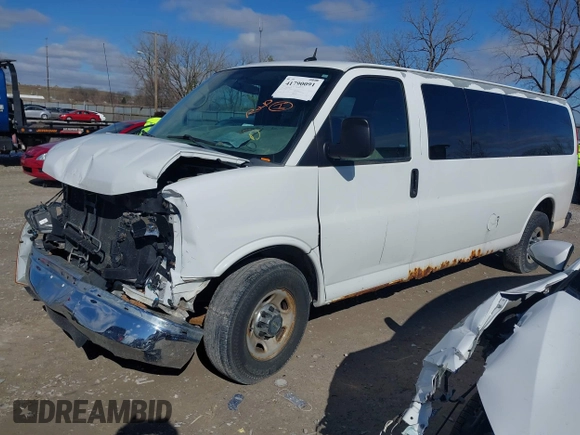 2012 Chevrolet Express Passenger 1LT with VIN 1GAZG1FG7C1157478, listed as a IAAI auction lot 41790091 with 169,173 mi miles and . Bid and sale history available at DreamBid. Image 2.