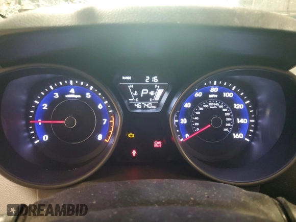 2015 Hyundai Elantra SE with VIN 5NPDH4AEXFH638165, listed as a Copart auction lot 55434945 with 46,740 mi miles and Salvage Title. Bid and sale history available at DreamBid. Image 9.