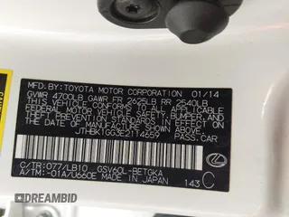 2014 Lexus ES 330 z VIN JTHBK1GG3E2114659, wystawiony jako IAAI lot #42366404 z przebiegiem 166 489 mil mil oraz . Historia ofert i sprzedaży dostępna na DreamBid. Obrazek 9.