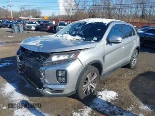2020 Mitsubishi Outlander Sport SE 2.0 with VIN JA4AP4AU7LU028801, listed as a IAAI auction lot 41138636 with 105,709 mi miles. Bid and sale history available at carsss.com. Image 2.