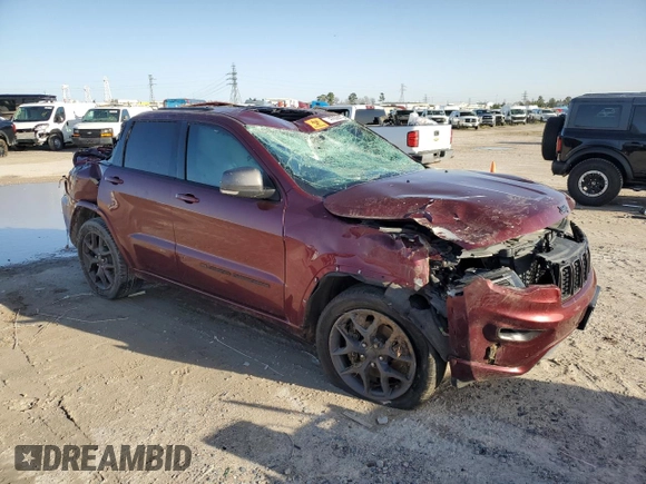 2021 Jeep Grand Cherokee 80th Anniversary с VIN 1C4RJEBG2MC538702, выставлен на аукционе Copart как лот 47698475 с пробегом 79 429 миль миль и На запчасти • Non repairable. История ставок и продаж доступна на DreamBid. Изображение 4.