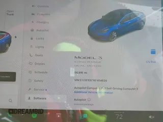 2019 Tesla Model 3 Long Range with VIN 5YJ3E1EB7KF454636, listed as a IAAI auction lot 41853972 with 56,916 mi miles. Bid and sale history available at carsss.com. Image 16.
