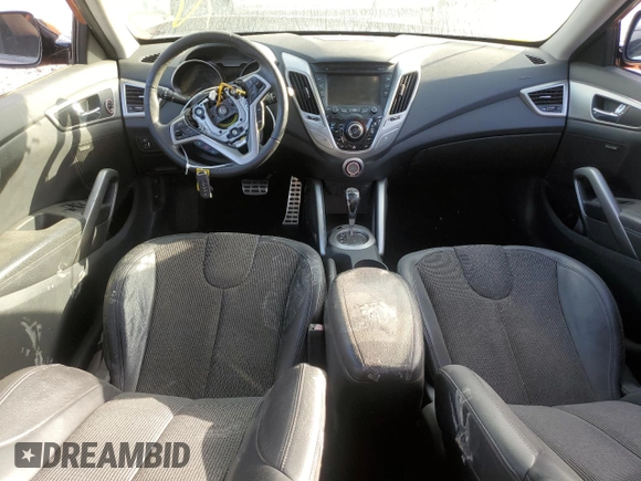 2012 Hyundai Veloster w/Red Int with VIN KMHTC6AD9CU044547, listed as a Copart auction lot 72633624 with 69,261 mi miles and Salvage title. Bid and sale history available at DreamBid. Image 8.