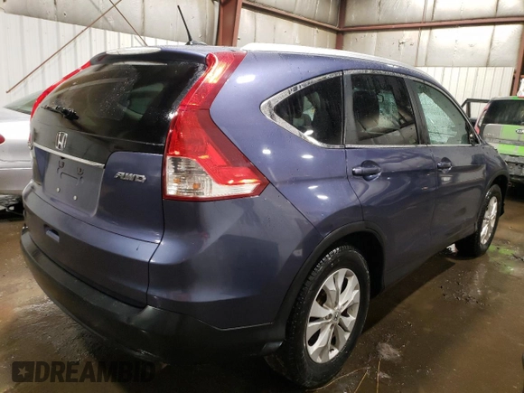 2013 Honda CR-V EX-L with VIN 2HKRM4H72DH667407, listed as a Copart auction lot 51111705 with 170,397 mi miles and Salvage Title. Bid and sale history available at carsss.com. Image 3.