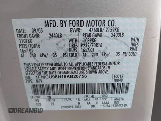 2006 Ford Escape Hybrid with VIN 1FMCU96H16KB20756, listed as a IAAI auction lot 41223286 with 101,829 mi miles and . Bid and sale history available at DreamBid. Image 9.