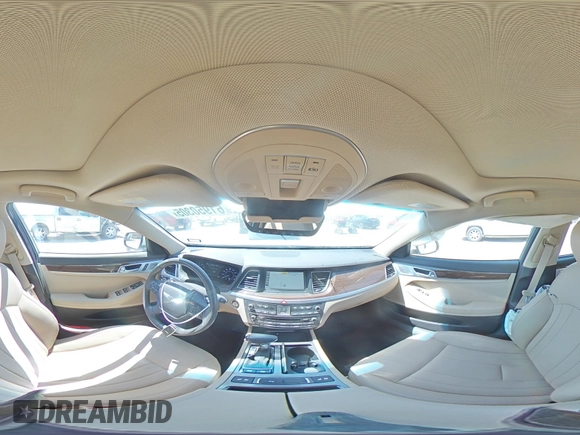 2018 Genesis G80 3.8L with VIN KMHGN4JE6JU216605, listed as a Copart auction lot 61950305 with 34,919 mi miles and Salvage title. Bid and sale history available at DreamBid. Image 14.